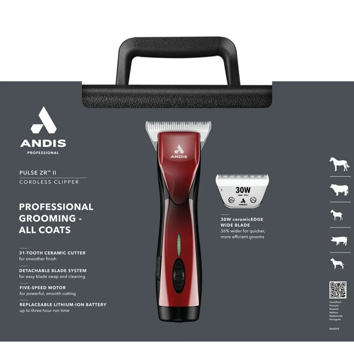 Pulse ZR II Wide trimmauskone punainen>Andis Sale