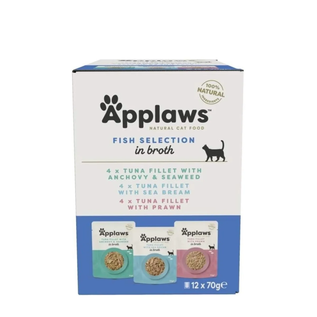 Cat Kalaa liemessä, multipack 12x70g>Applaws Outlet