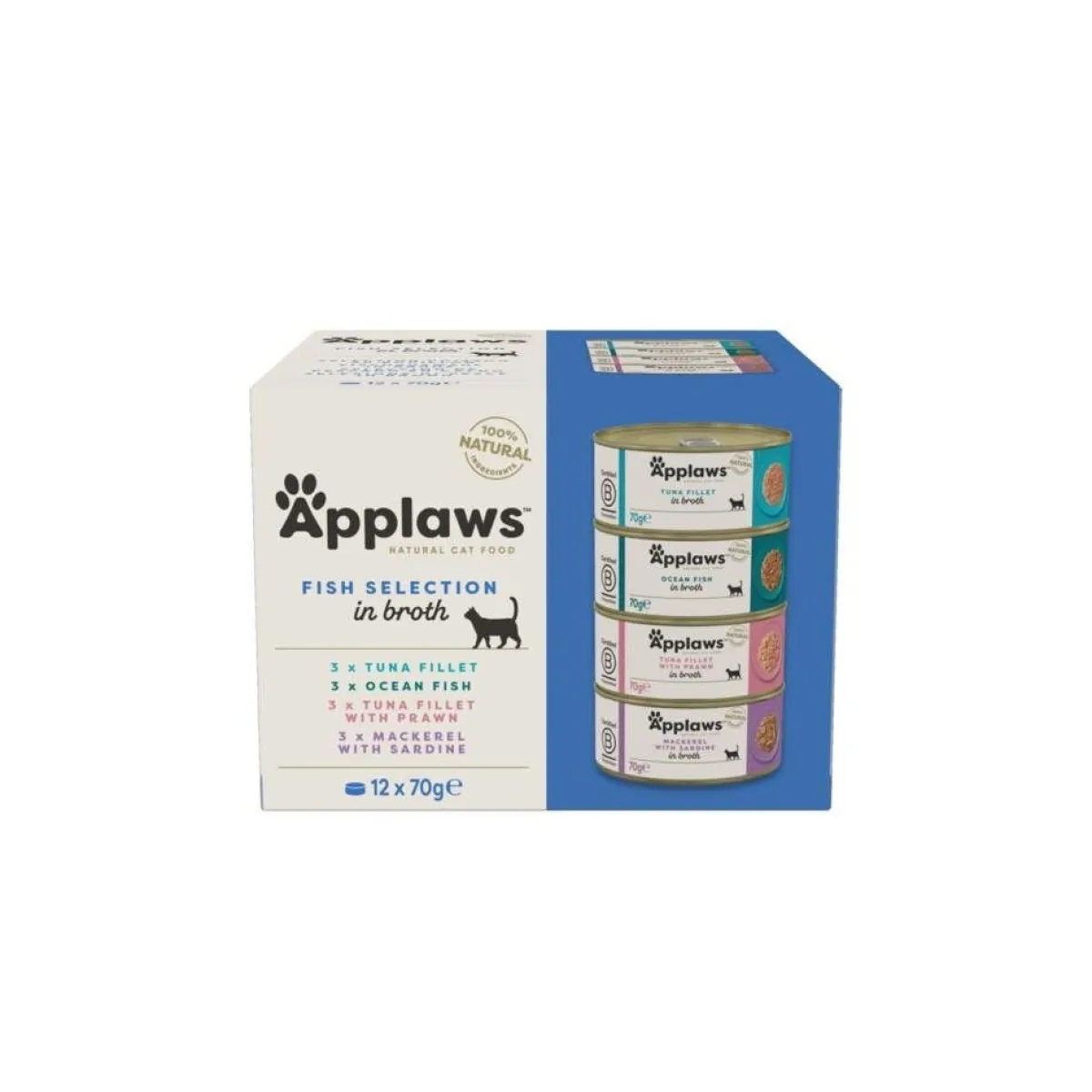 Kalalajitelma 12x70g>Applaws Online