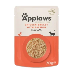 Kana ja lohi liemessä 70 g>Applaws Sale