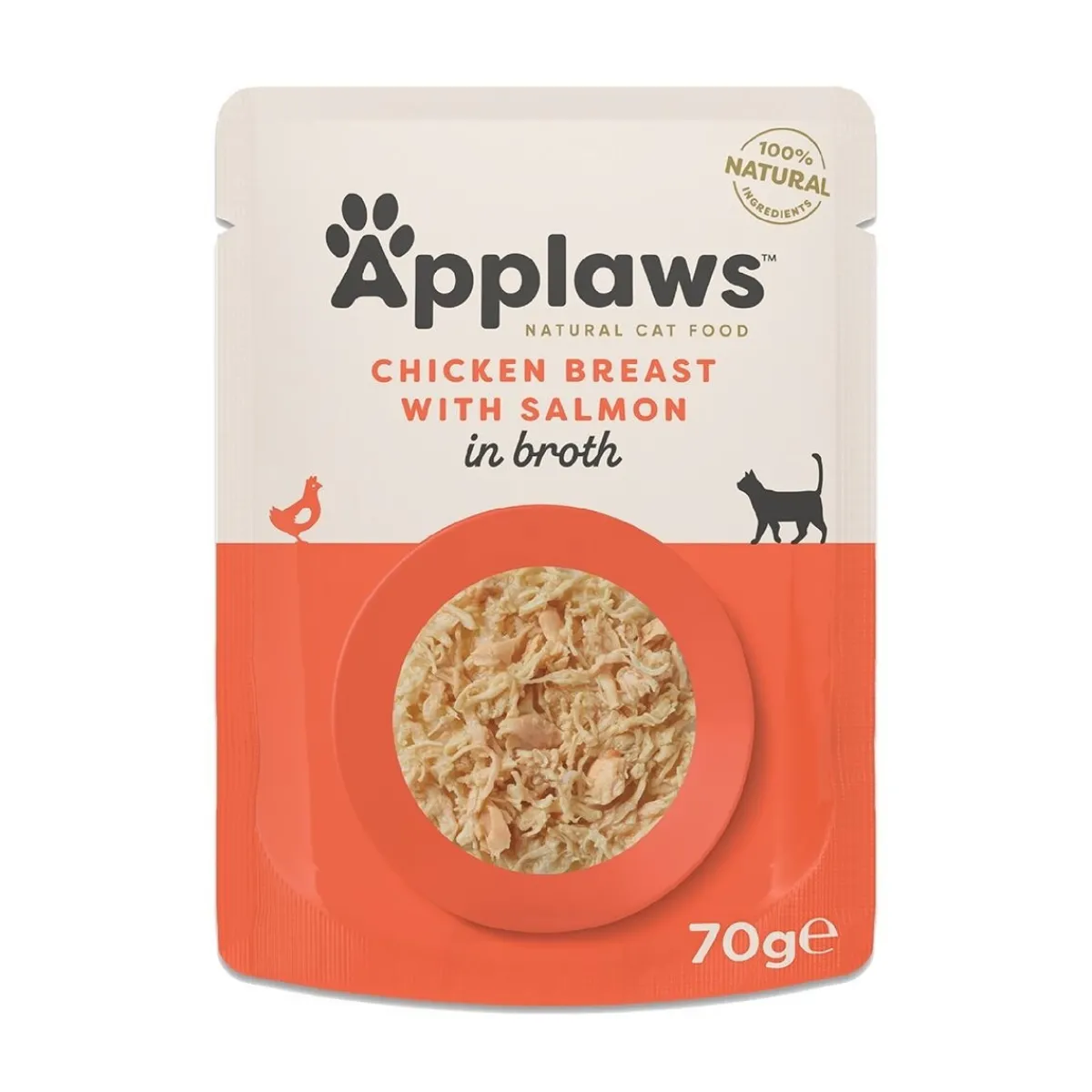 Kana ja lohi liemessä 70 g>Applaws Sale