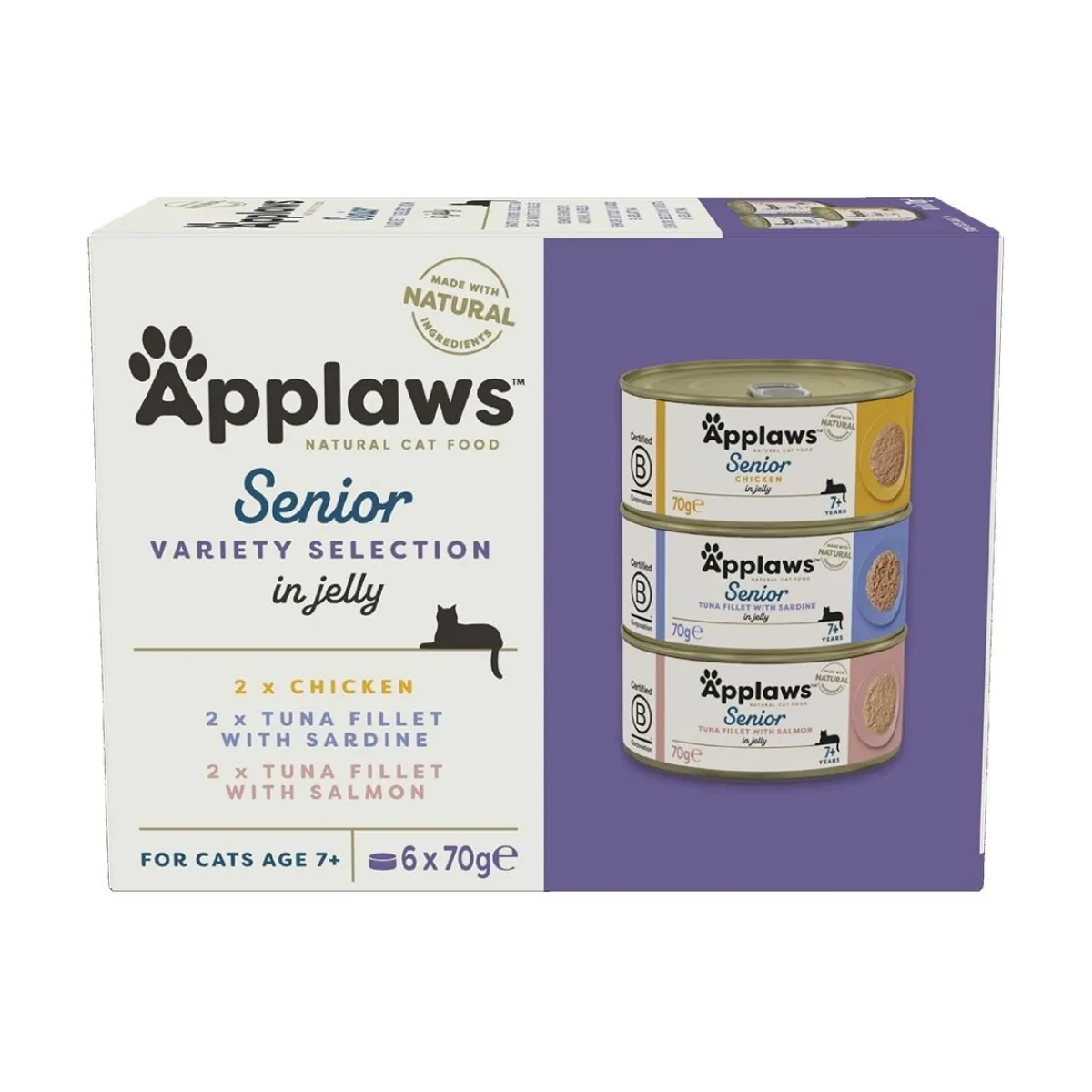 Multipack Senior jelly 6 x 70 g>Applaws Online