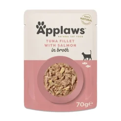 Tonnikalafilee ja lohi liemessä 70 g>Applaws Hot