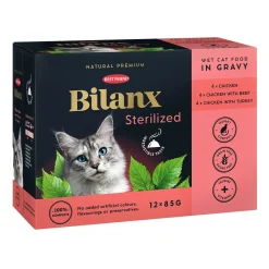 Sterilized Chicken, Beef & Turkey 12 x 85 g>Bilanx Discount