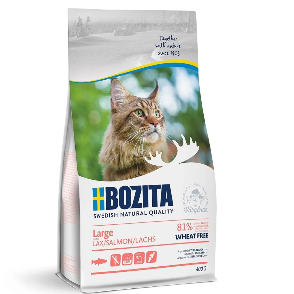 Feline Large Wheat Free Salmon>Bozita Clearance