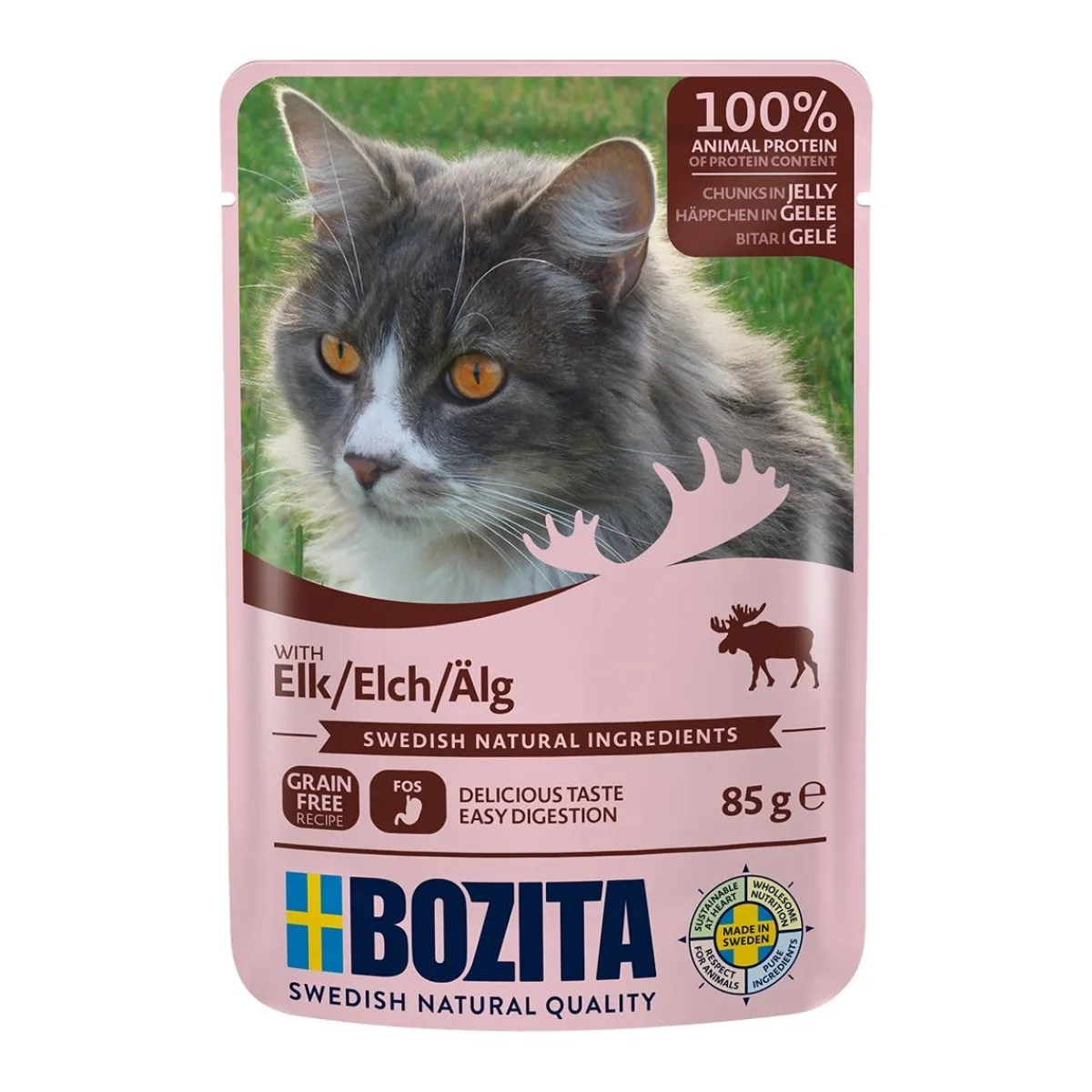 hirvi hyytelössä 85 g>Bozita Hot
