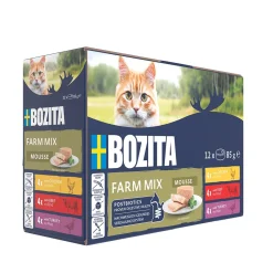 Mousse Mixed Farm 12x85g>Bozita Hot