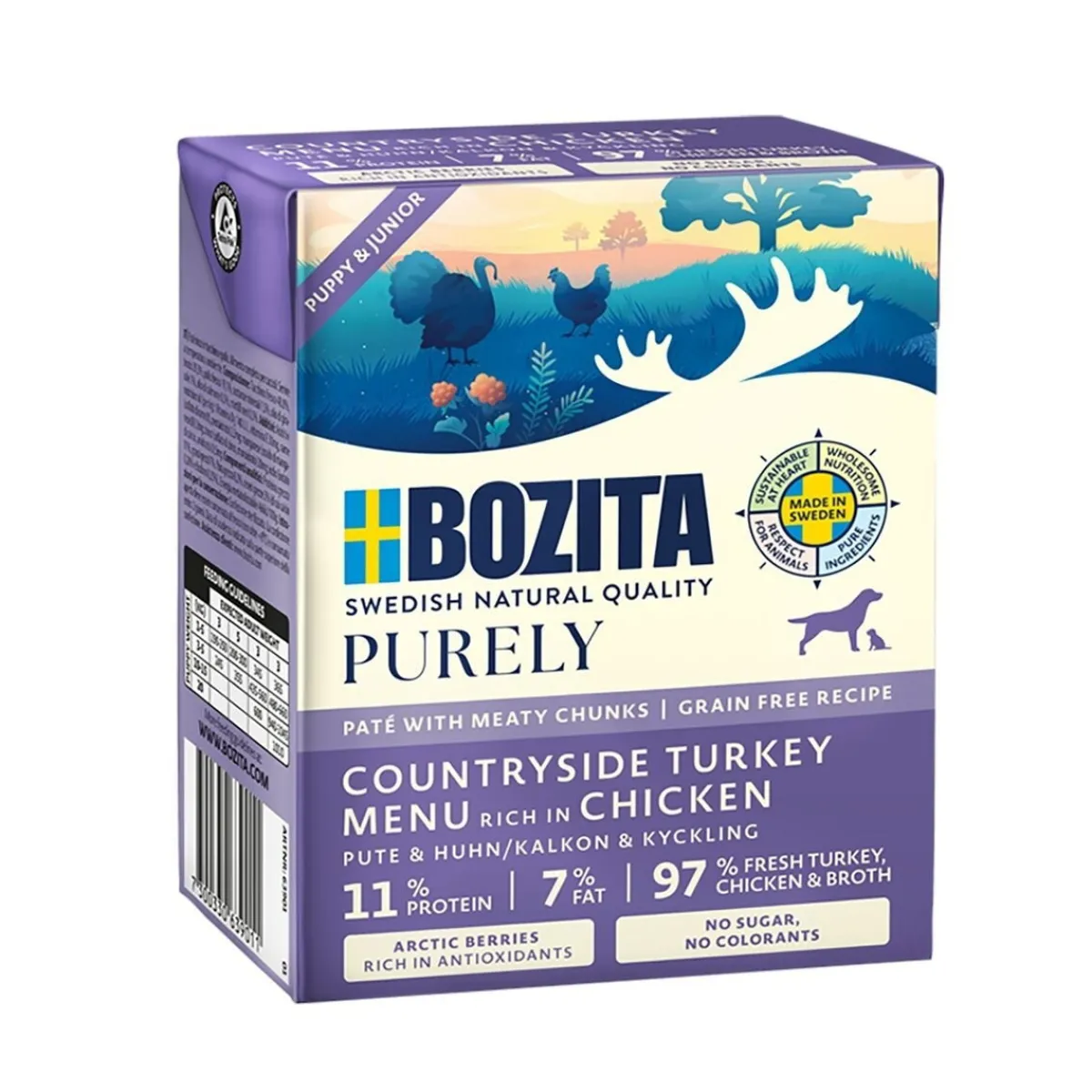 Purley Paté Puppy & Junior Turkey 370g>Bozita New
