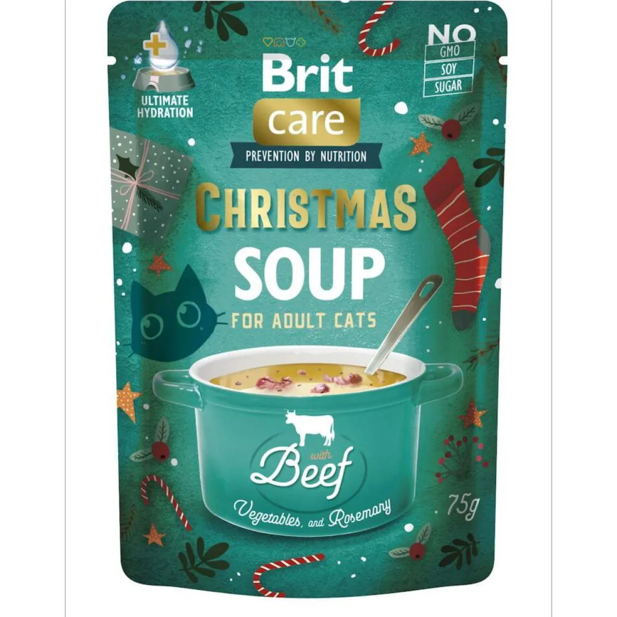 Cat Christmas Beef Soup 75g>Brit Care Online