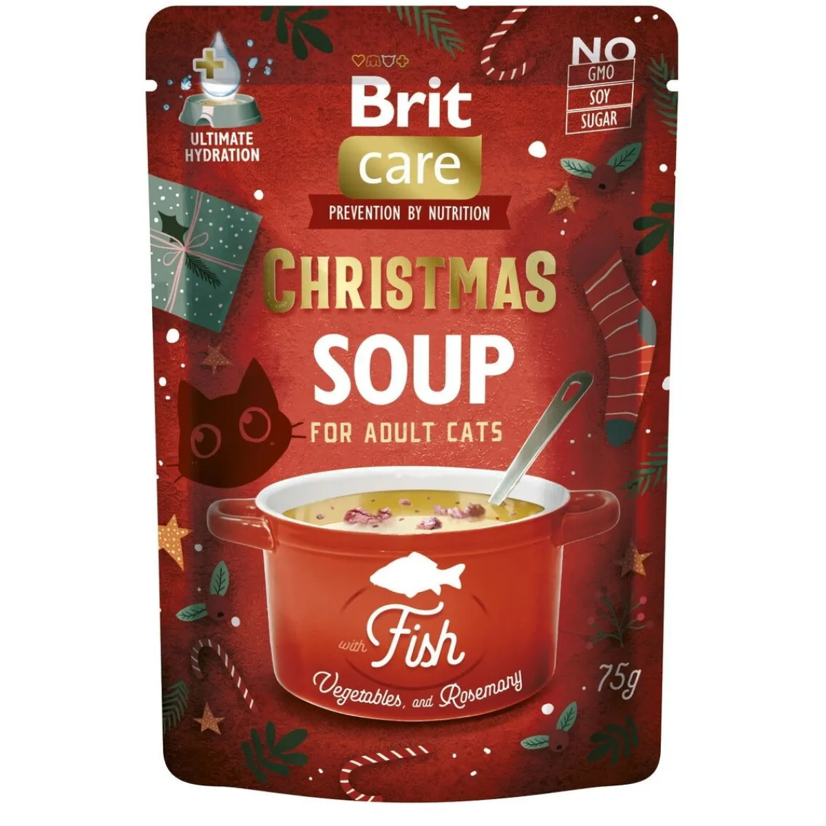 Cat Christmas Fish Soup 75 g>Brit Care Hot