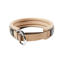 koiran puolikiristävä panta pehmustettu 3 cm, beige>BullyBillows Hot