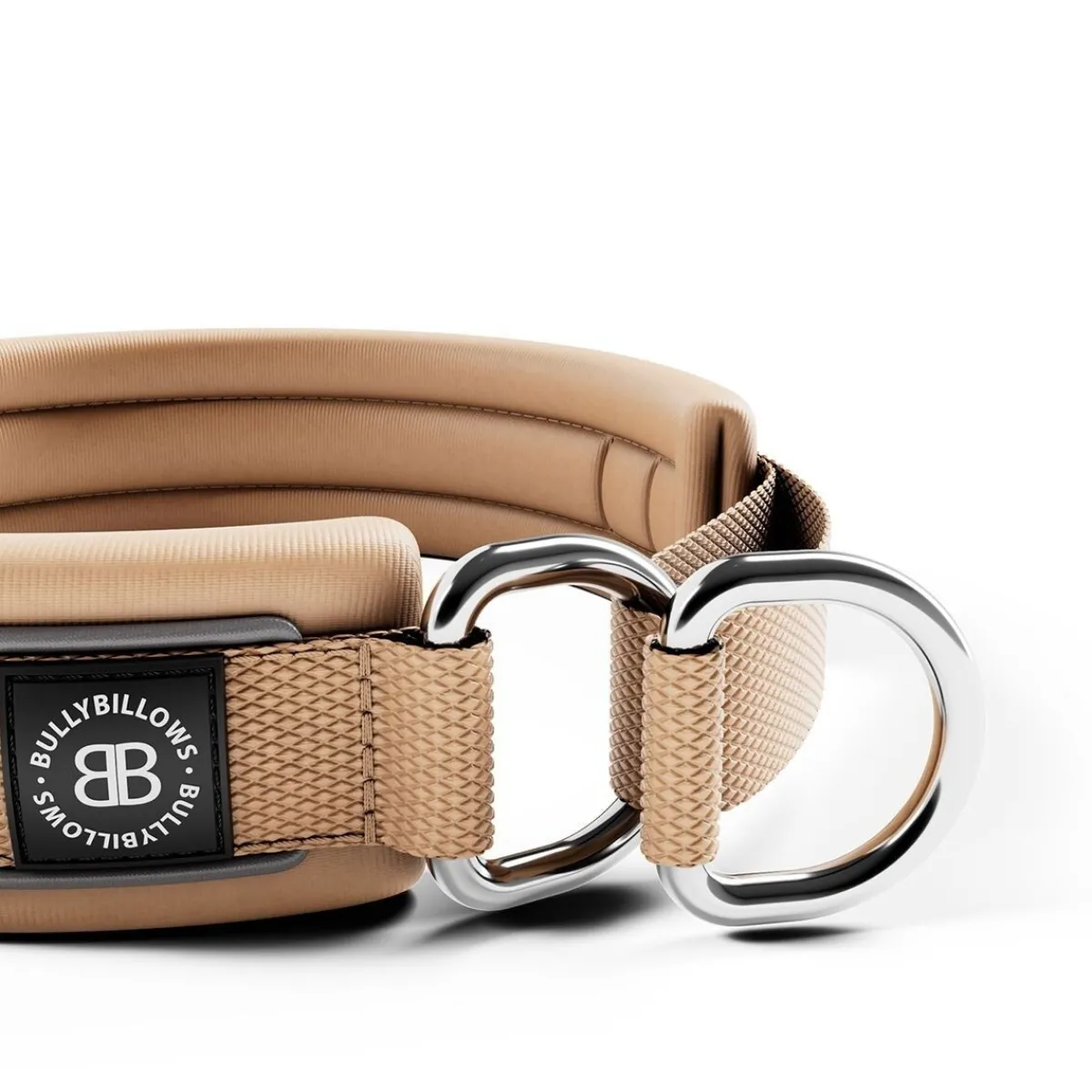 koiran puolikiristävä panta pehmustettu 3 cm, beige>BullyBillows Hot