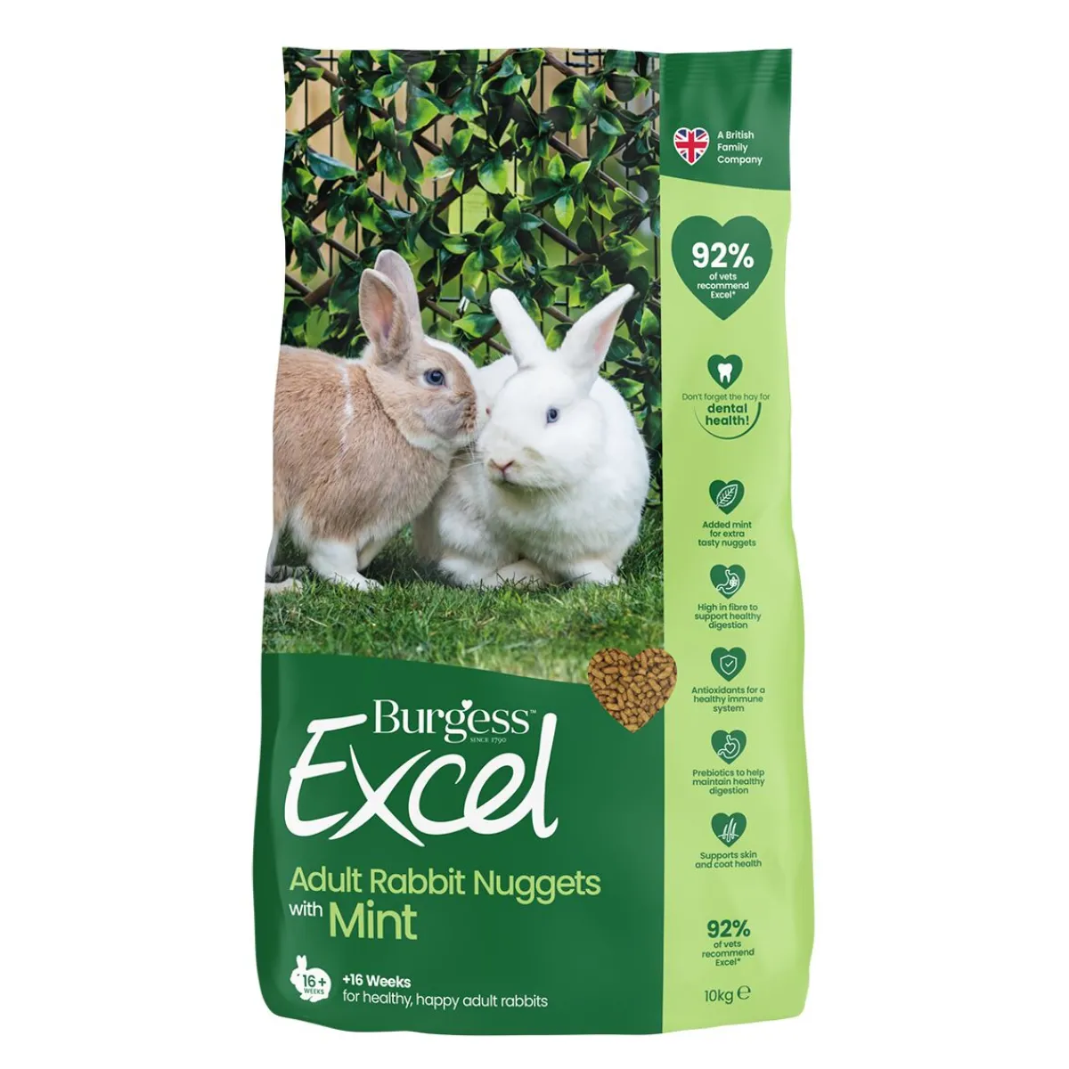 Excel Rabbit Adult 10kg>Burgess Hot