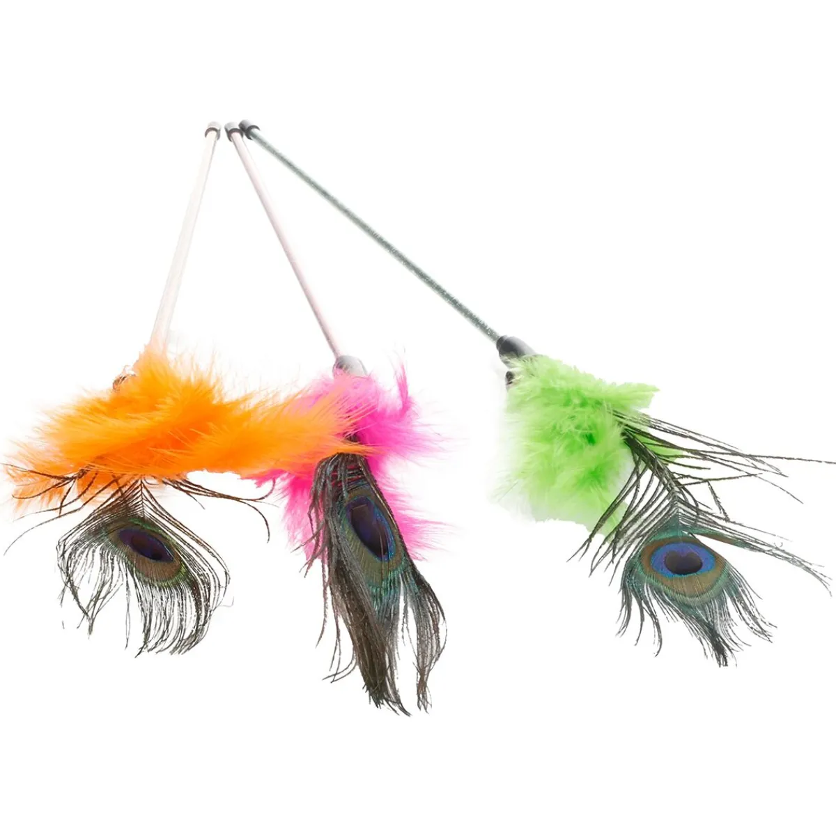 Cat Dangler Feathers 36cm>Flamingo Clearance