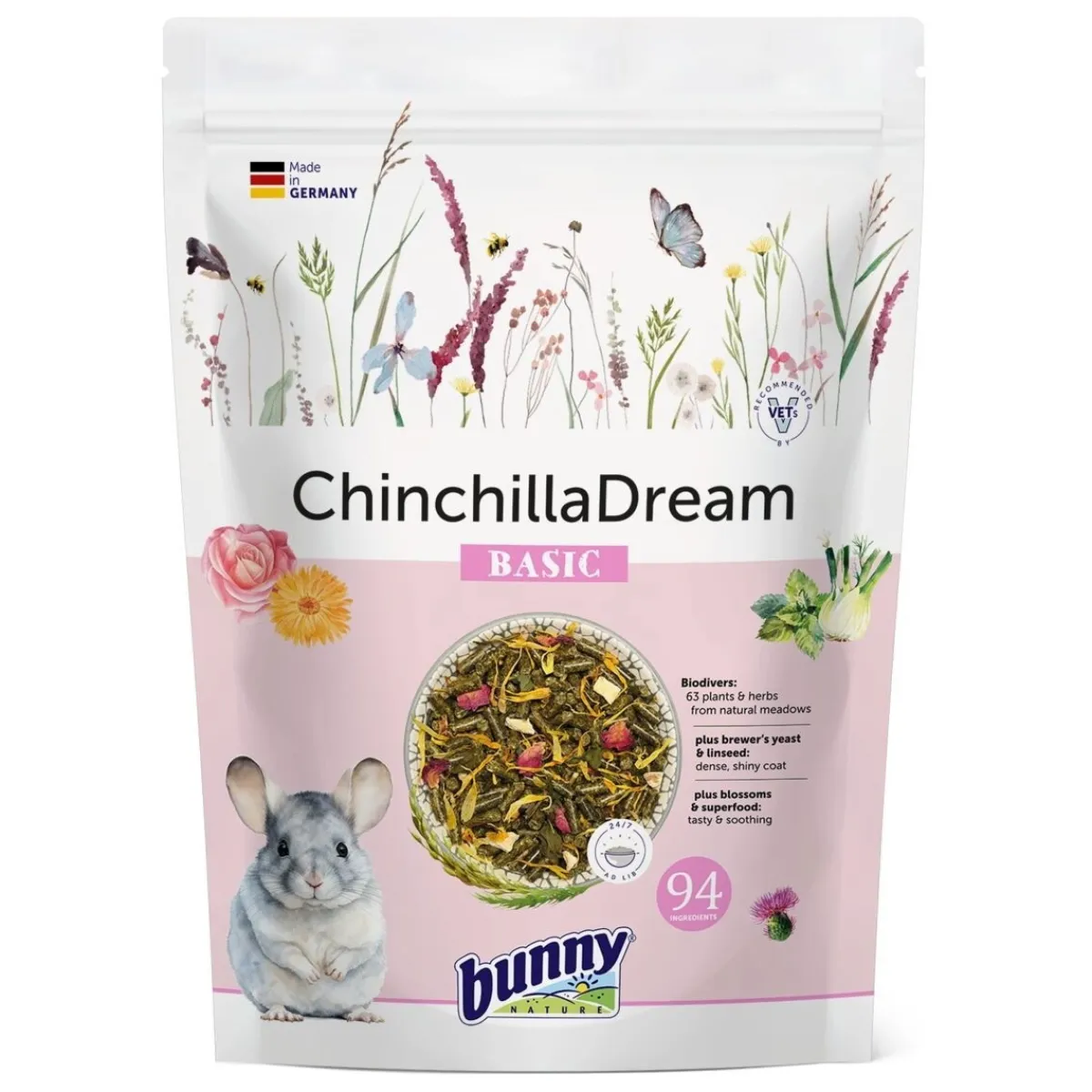 Chinchillan ruoka Bunny Basic 1,2 kg>Bunny Nature Discount
