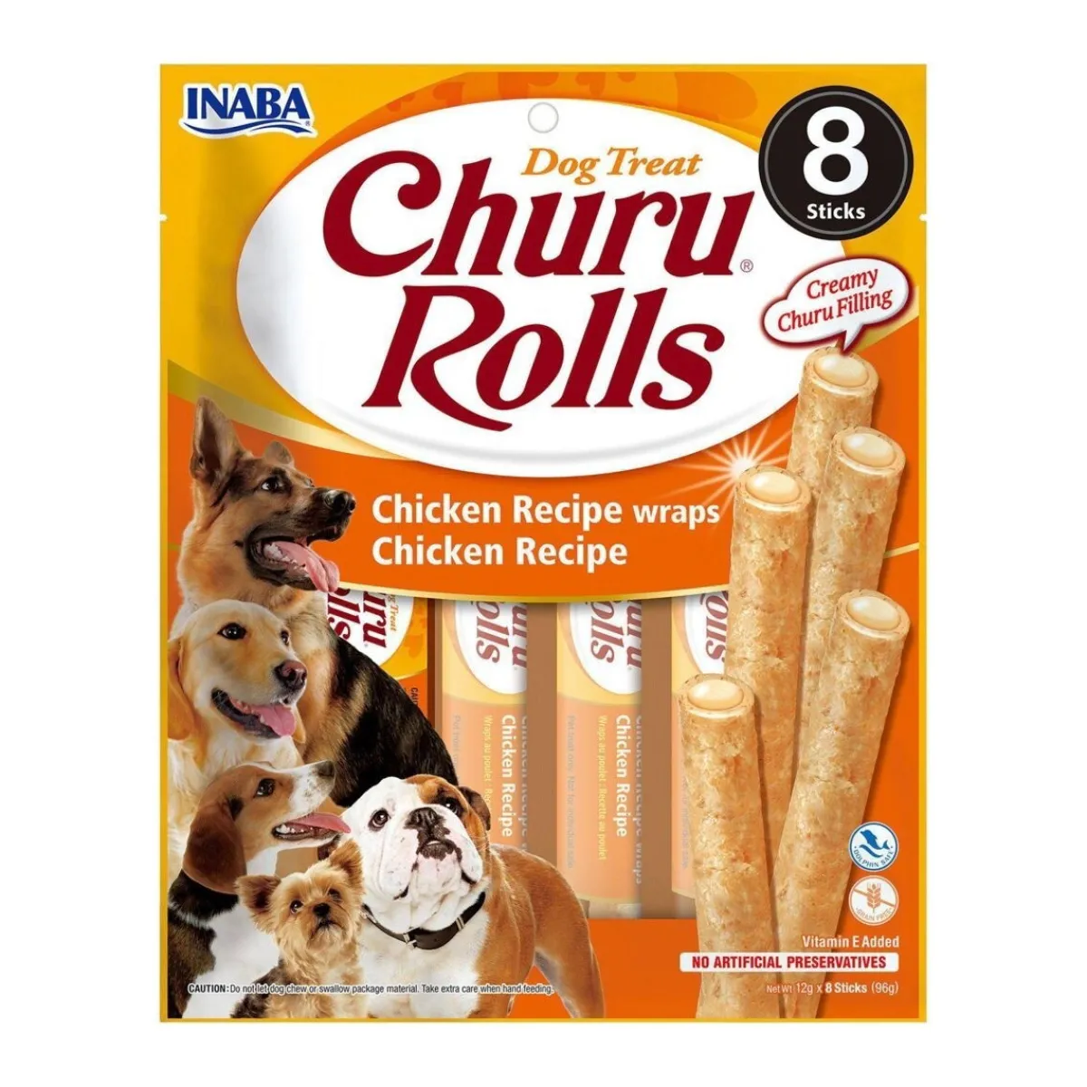 Rolls koiran herkut, kana 8 kpl>Churu Outlet