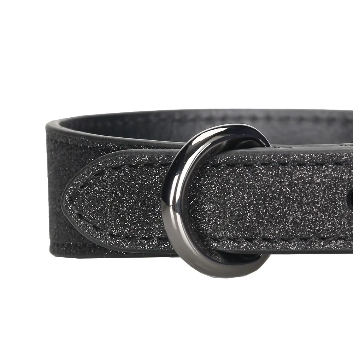kapea solkipanta, musta glitter>Collar of Sweden Outlet