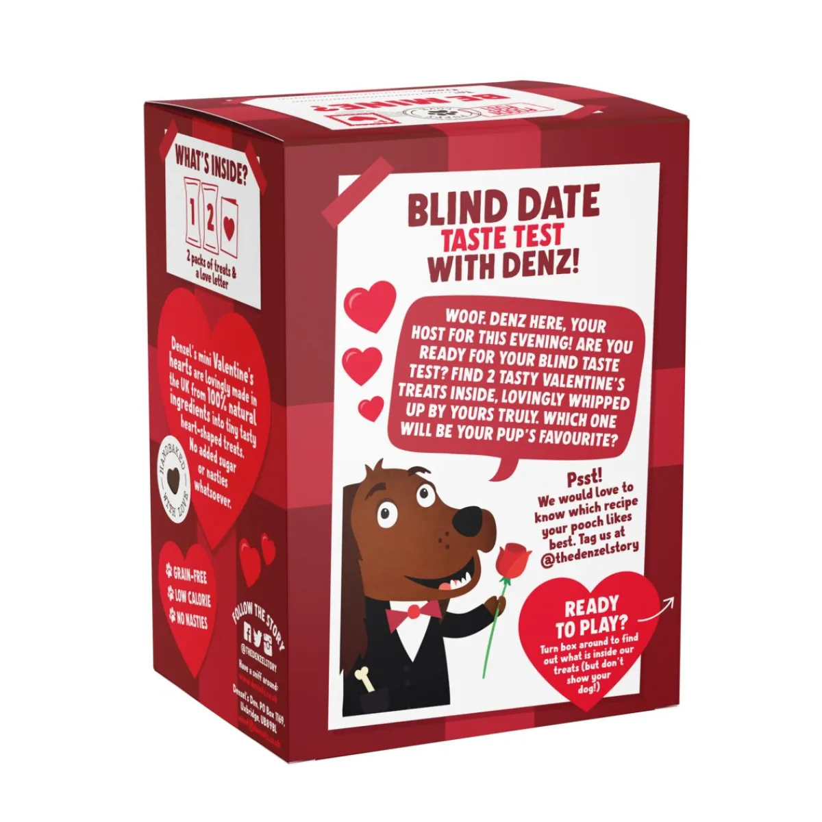 Valentine's herkkuboksi koiralle 120g>Denzel's Best