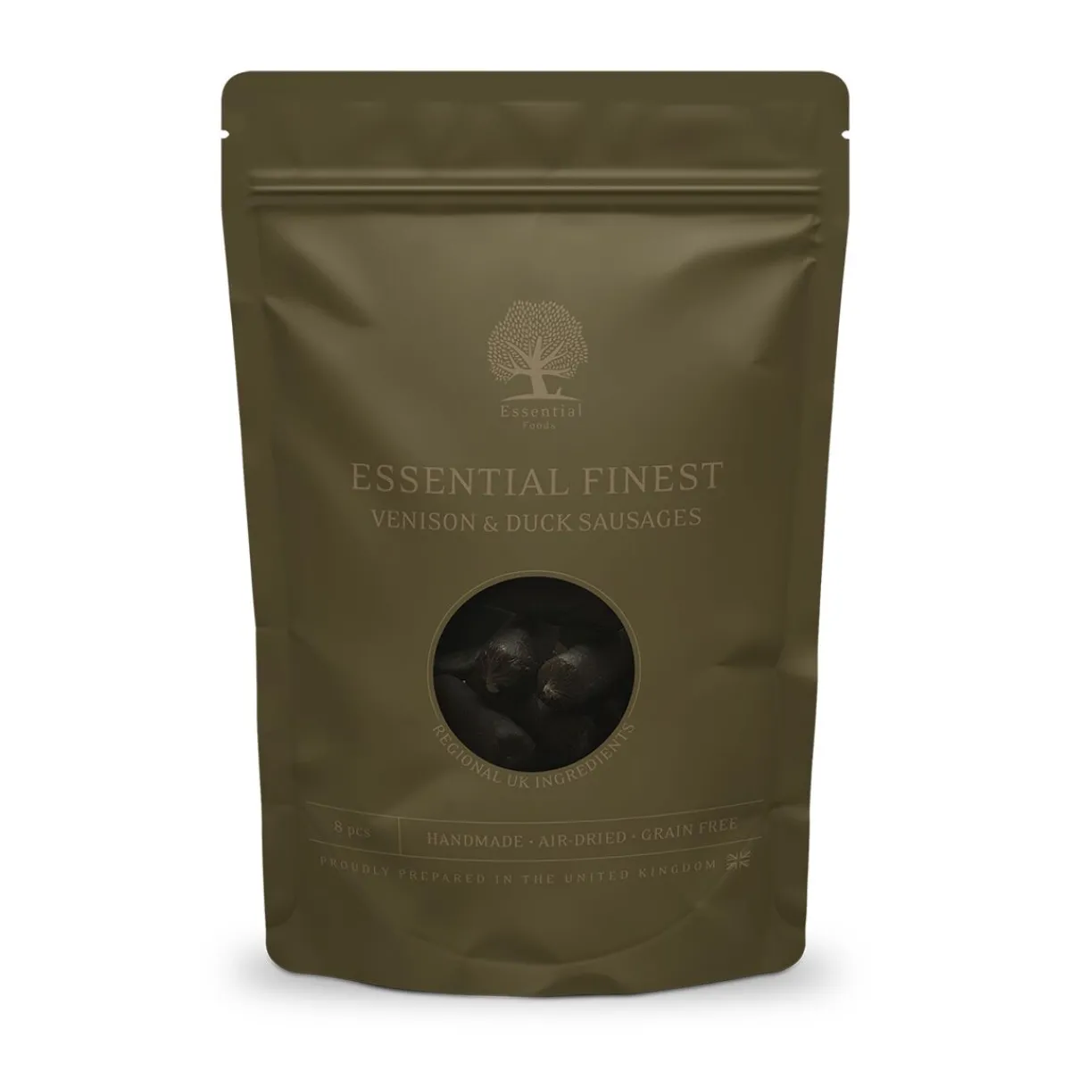 ESSENTIAL Venison&Duck Sausages 110g>Essential Foods New