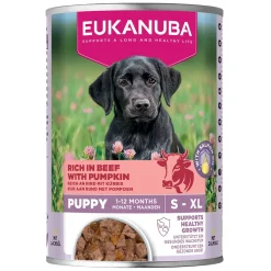 Dog Wet Puppy Nauta & Kurpitsa 400 g>Eukanuba New