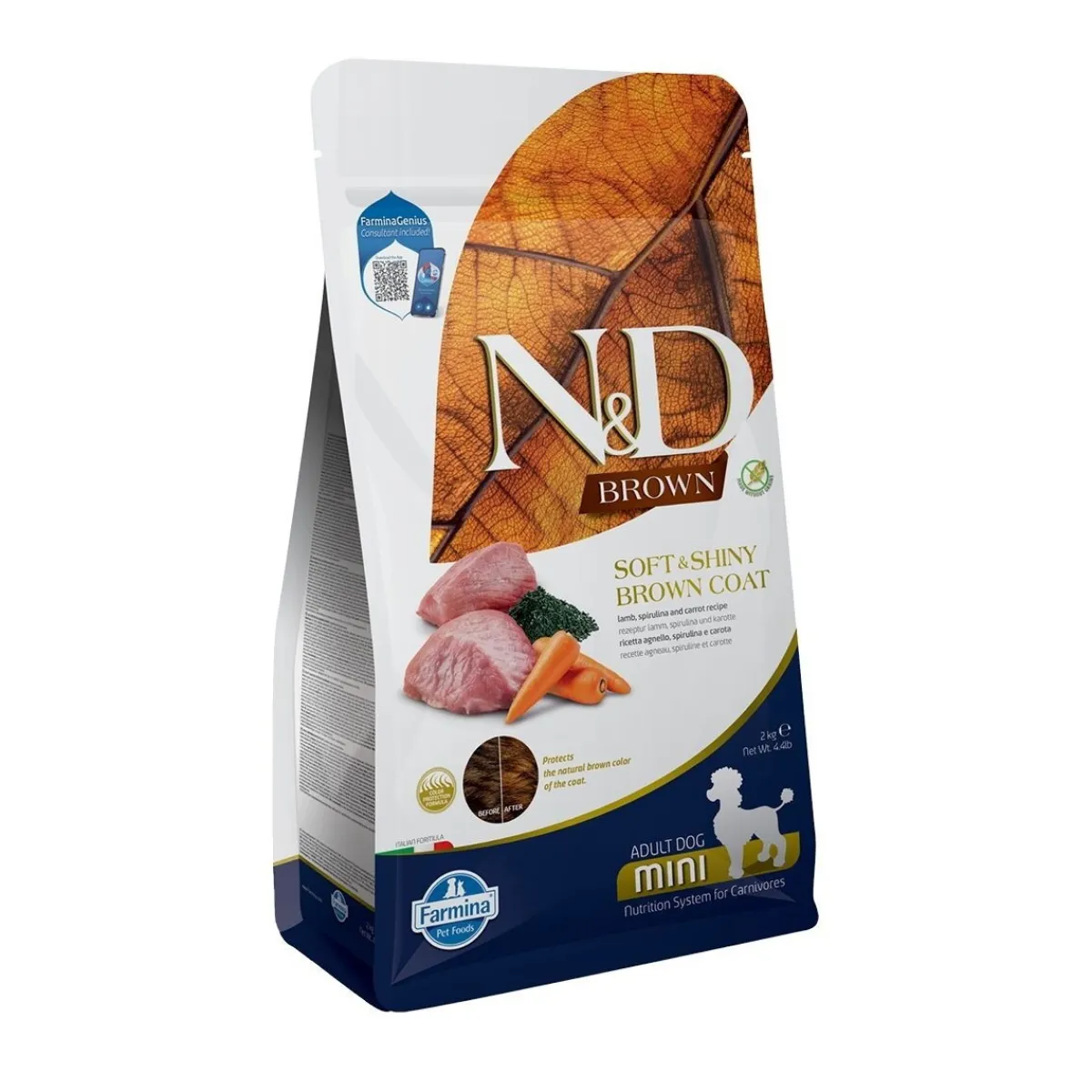 N&D Brown Dog Lamb & Spirulina Small 2 kg>Farmina Online