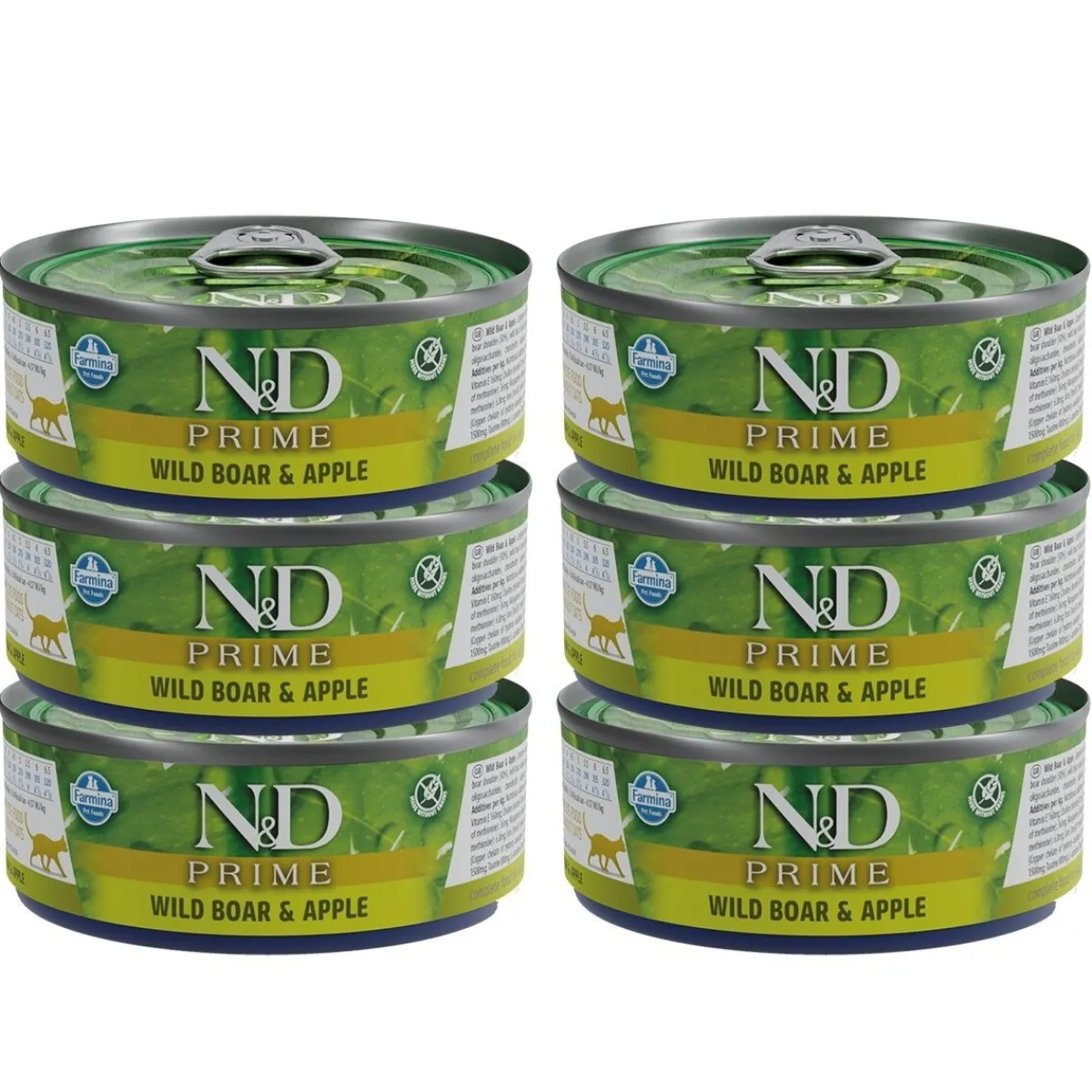 N&D Cat Prime Wild Boar & Apple 6 x 70 g>Farmina