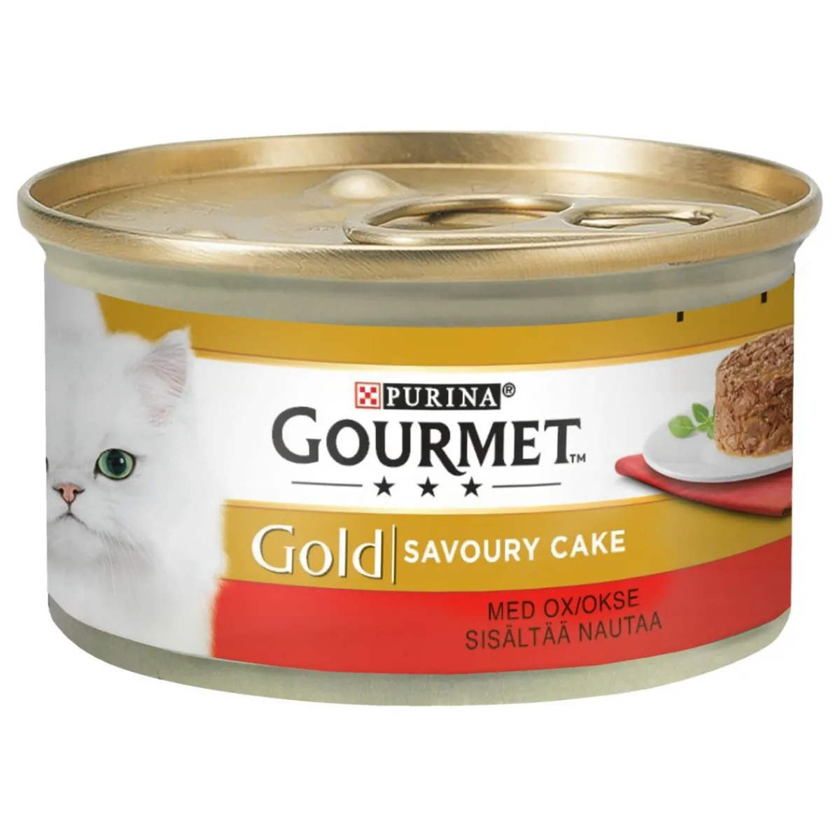 Gold Savoury Cake Nautaa ja tomaattia kastikkeessa 24x85g>Gourmet Outlet
