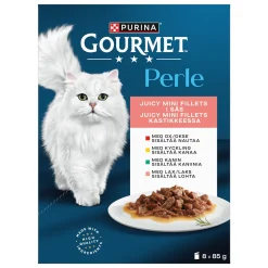 Mini Fillets Lihaa ja kalaa kastikkeessa 8 x 85 g>Gourmet Sale