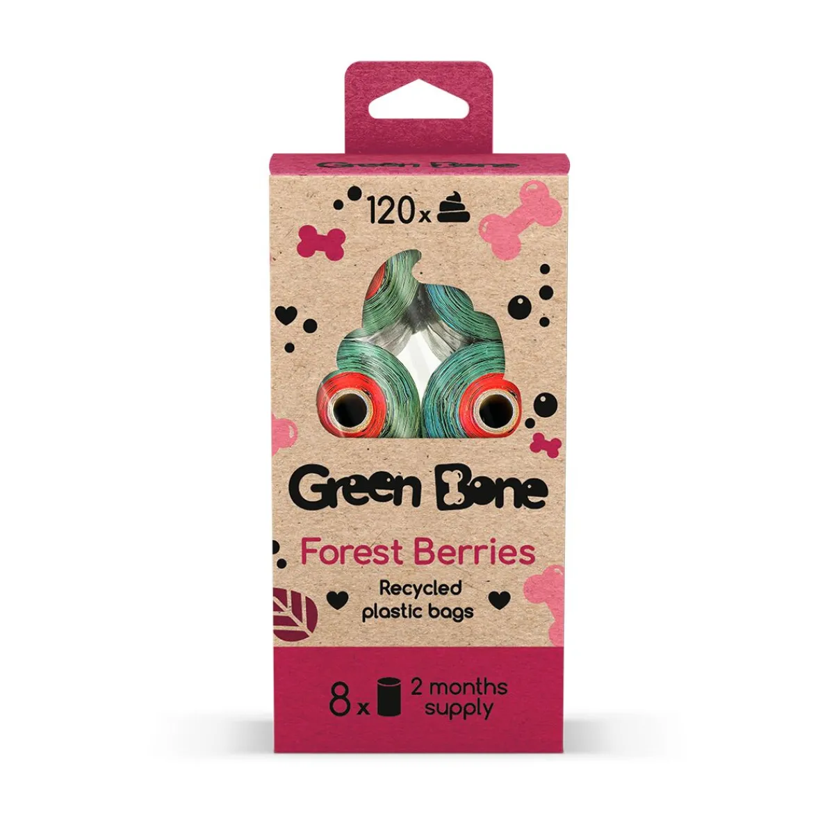 poop bag Forest berries>Green Bone Sale