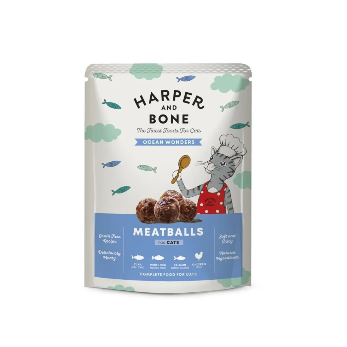 Harper & Bone Cat Pouch Adult Ocean Wonders 85 g>Harper and Bone Best