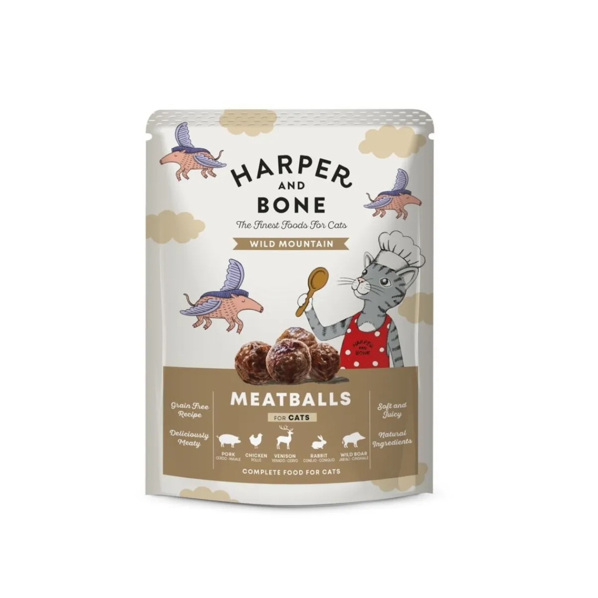 Harper & Bone Cat Pouch Adult Wild Mountain 85 g>Harper and Bone Sale