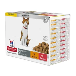 Science Plan Cat Adult Sterilised Salmon & Chicken 12x85 g>Hill's