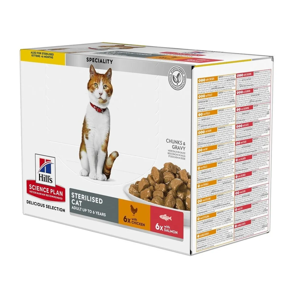 Science Plan Cat Adult Sterilised Salmon & Chicken 12x85 g>Hill's