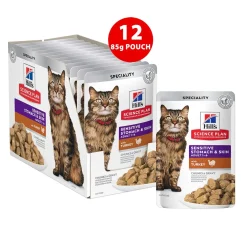 Science Plan Cat Adult Sensitive Stomach & Skin Turkey 12x85g>Hill's Sale