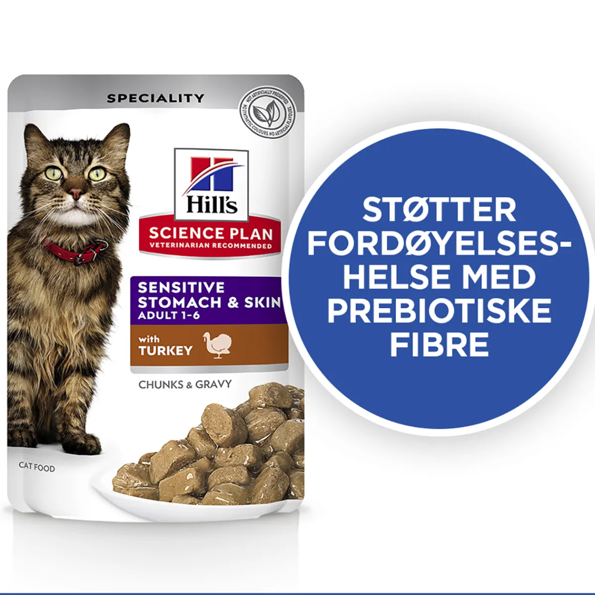 Science Plan Cat Adult Sensitive Stomach & Skin Turkey 12x85g>Hill's Sale
