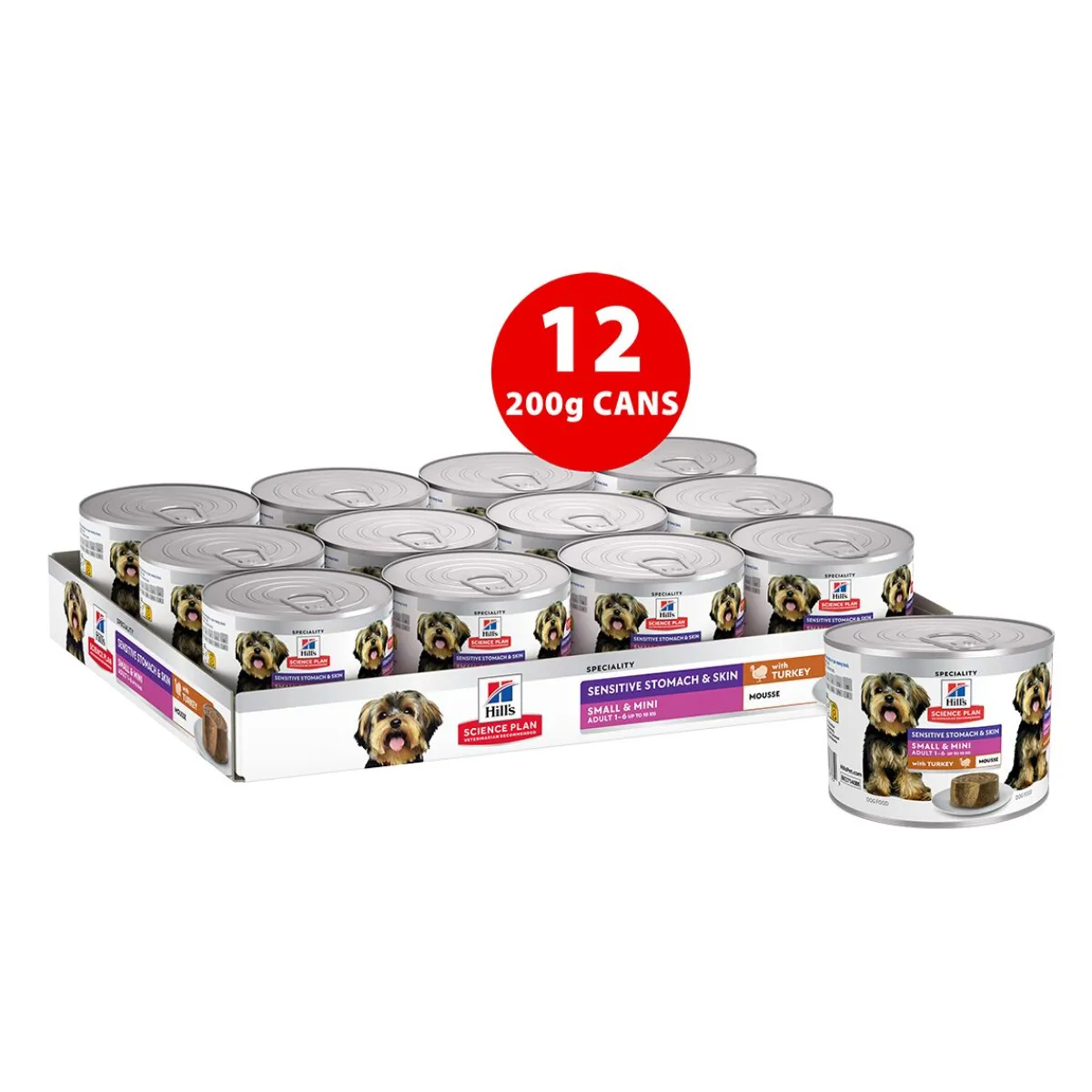 Science Plan Dog Sensitive Stomach & Skin Mousse Small & Mini Turkey 200g>Hill's Best