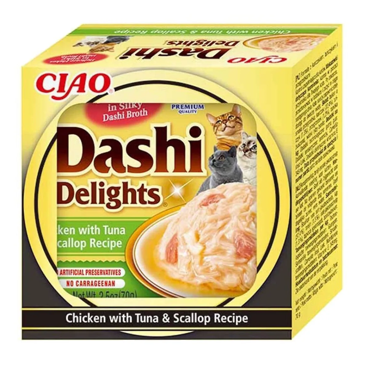 Dashi Delights Cat tonnikala-kampasimpukka 70 g>Inaba