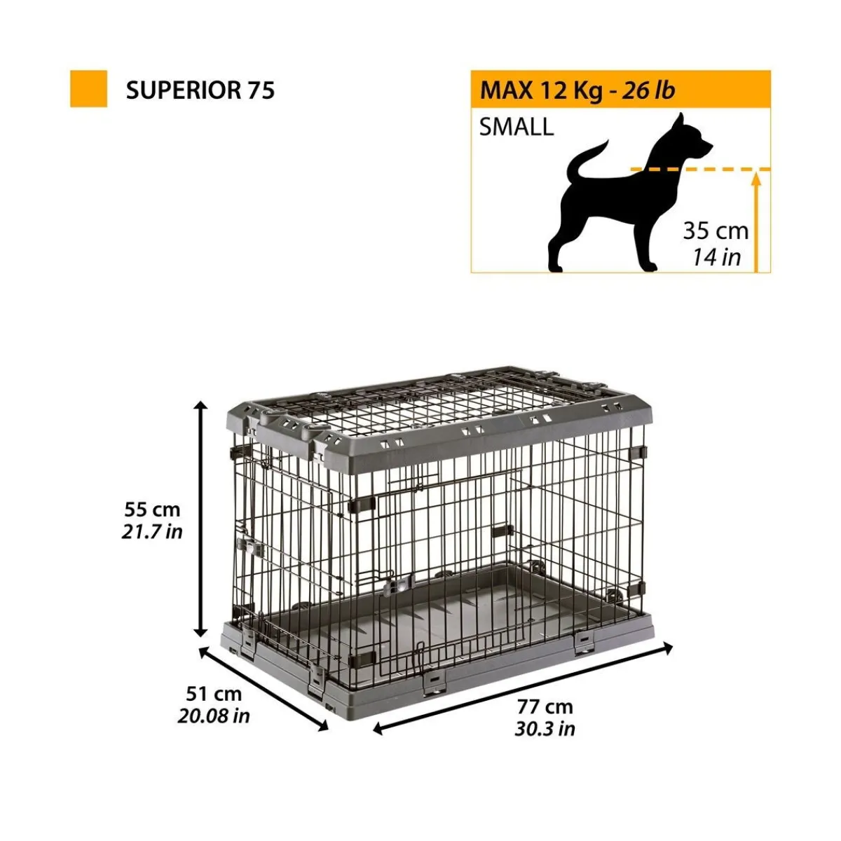 Koiran metallihäkki Superior>Ferplast Discount