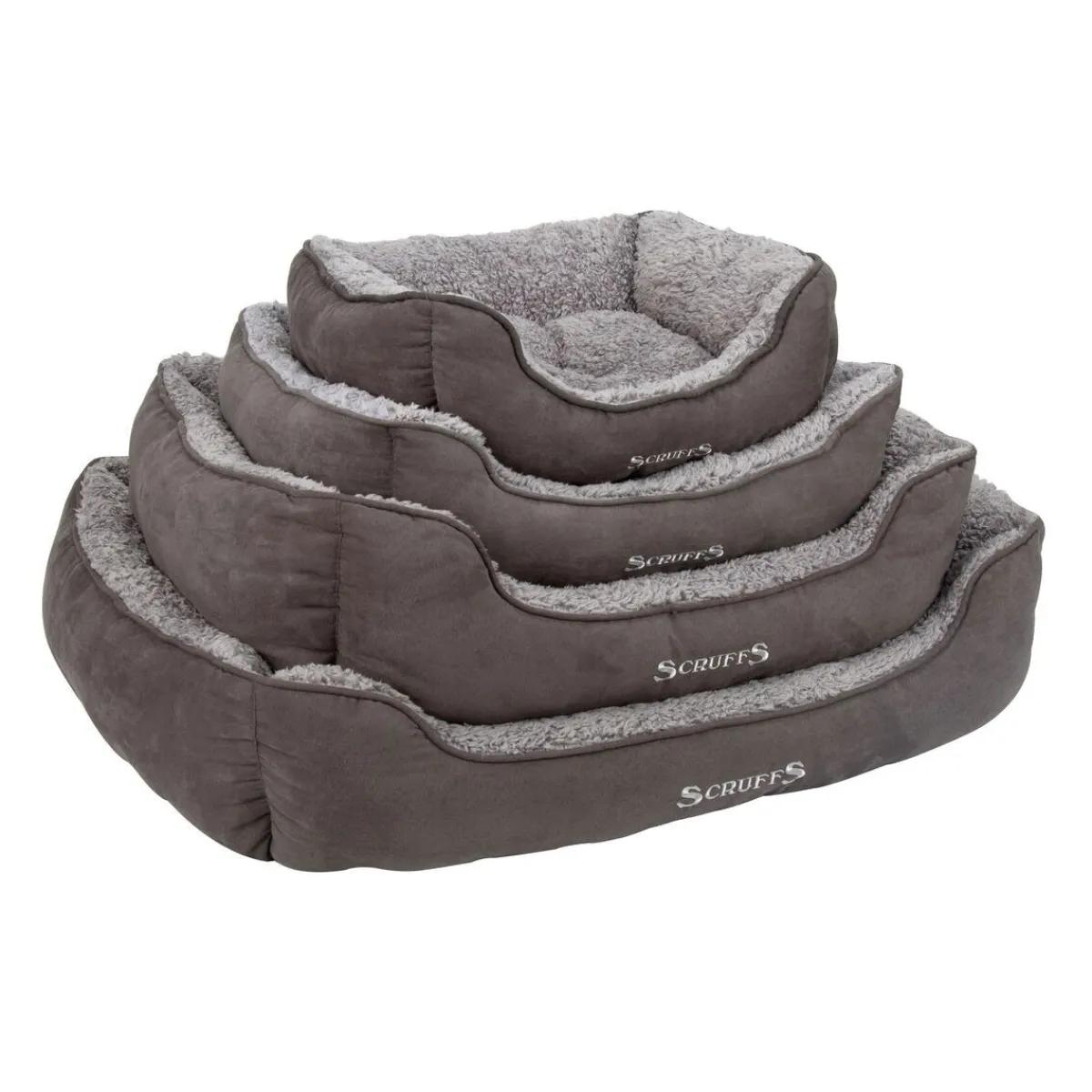 Koiran reunallinen peti Cosy, harmaa>Scruffs Best