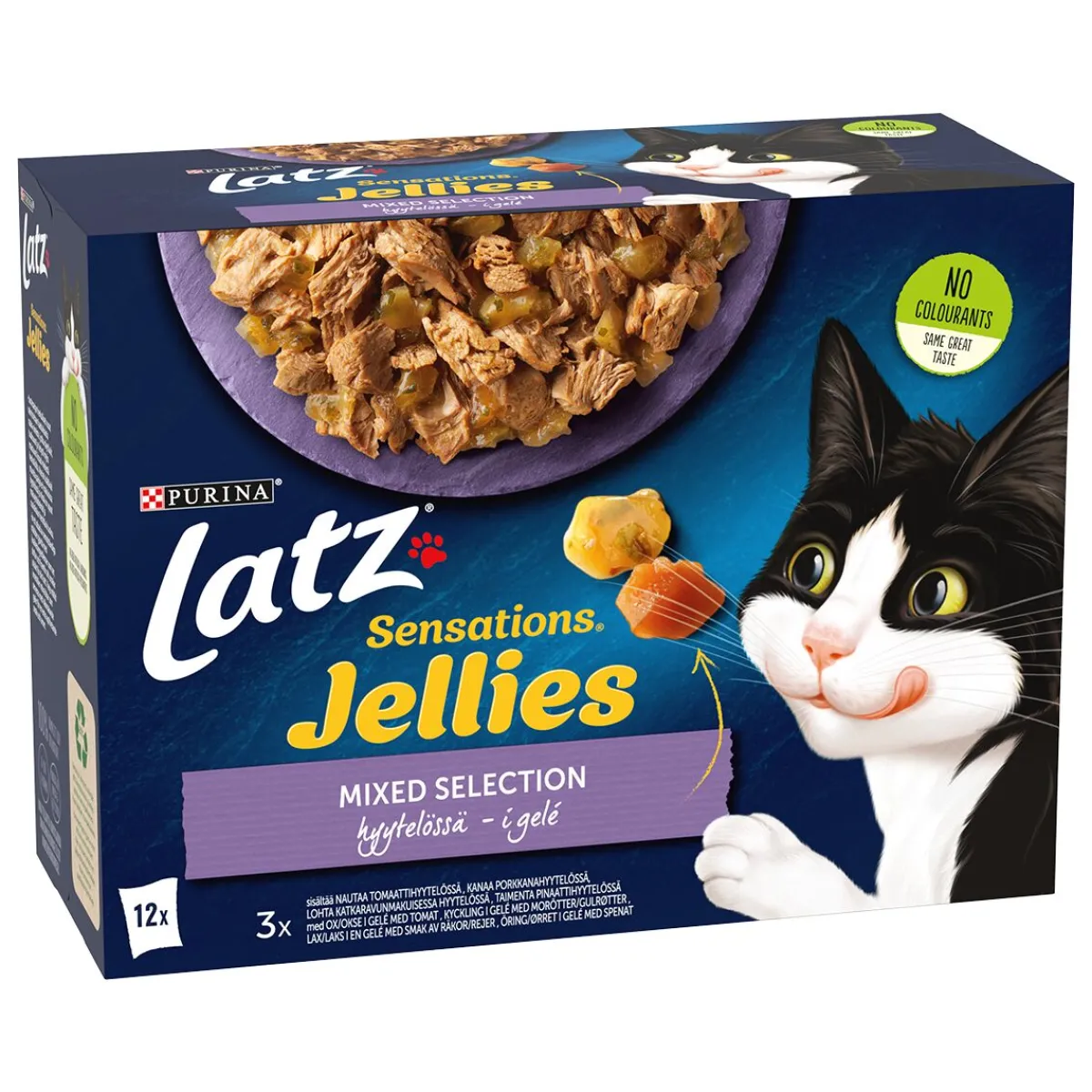 Cat Sensations Mixed Selection in jelly 12x100g>Latz Clearance