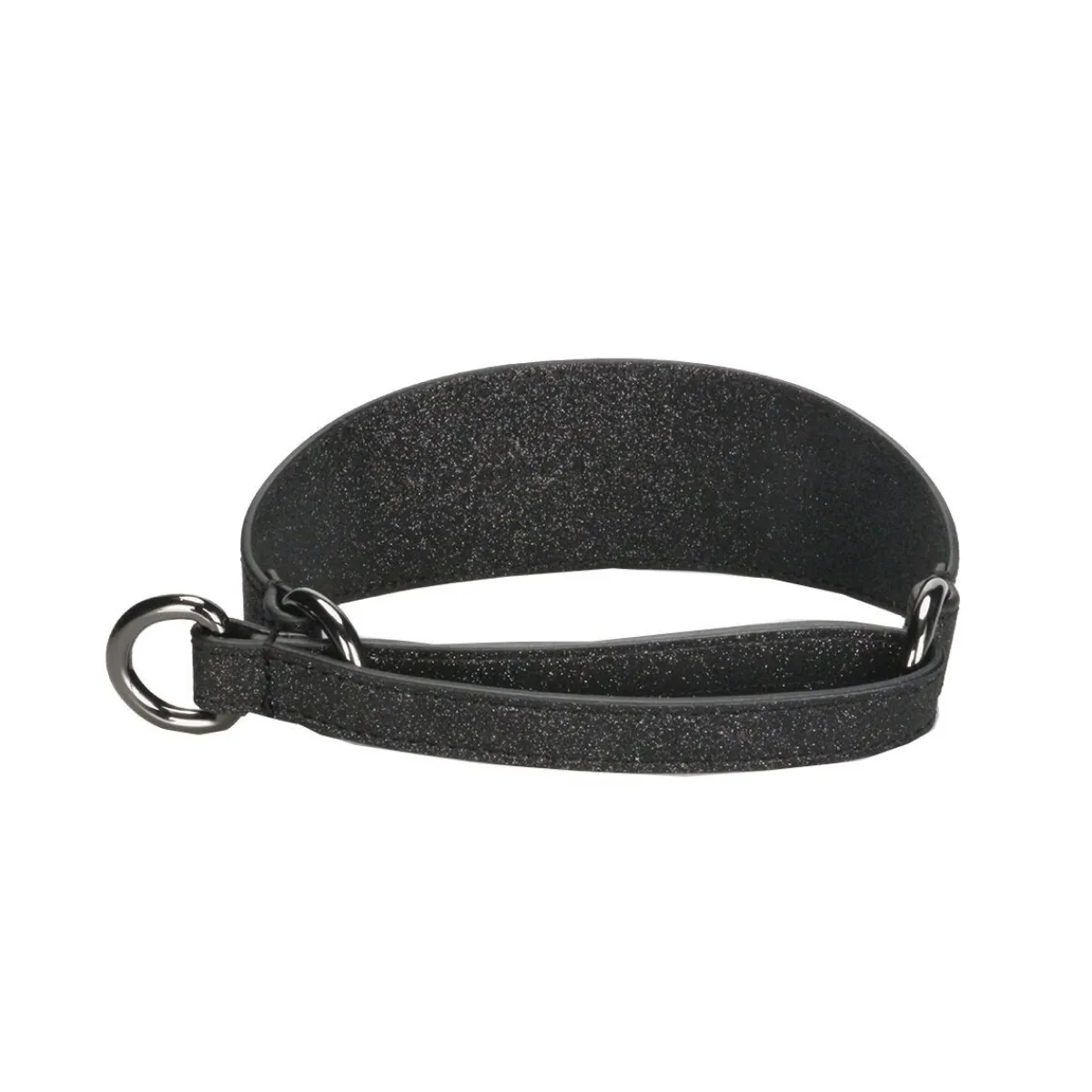 Leveä martingaalipanta , musta glitter>Collar of Sweden Discount