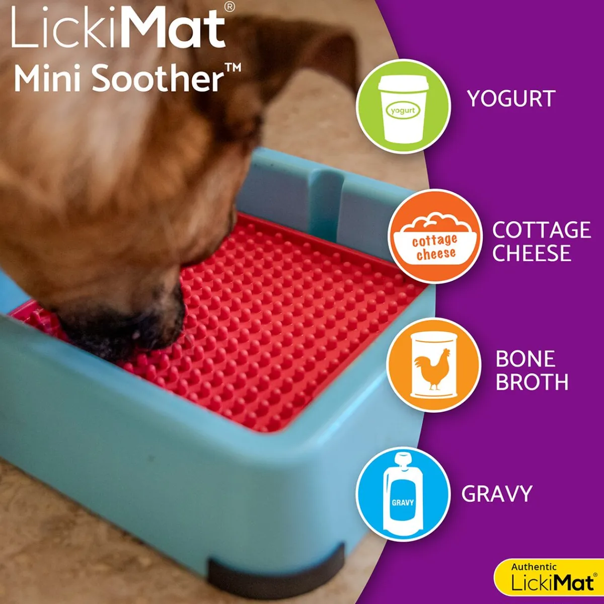 Mini Soother nuolumatto, keltainen>LickiMat New