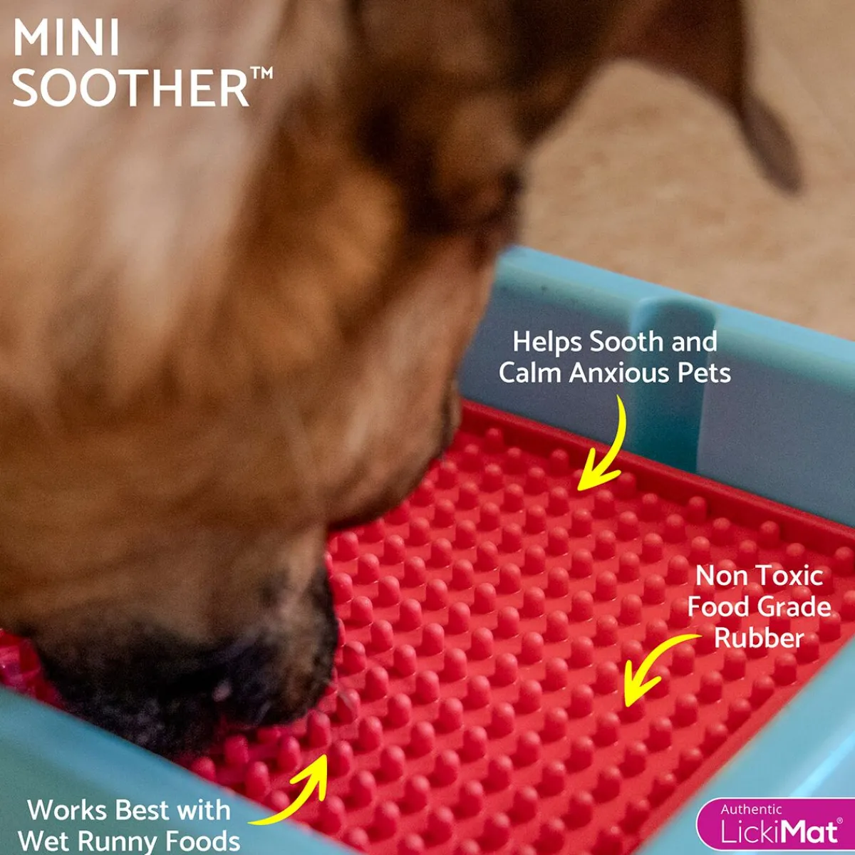 Mini Soother nuolumatto, keltainen>LickiMat New