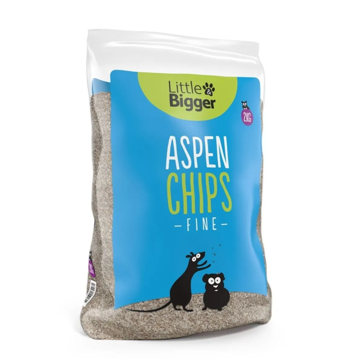 Aspen chips fine 2 kg>Little&Bigger Online