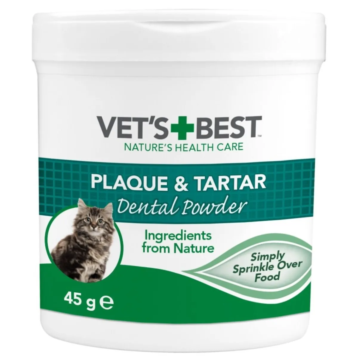 Merilevä kissalle Vet’s Best Cat Plaque & Tartar Powder 45 g>Vet's Best Online