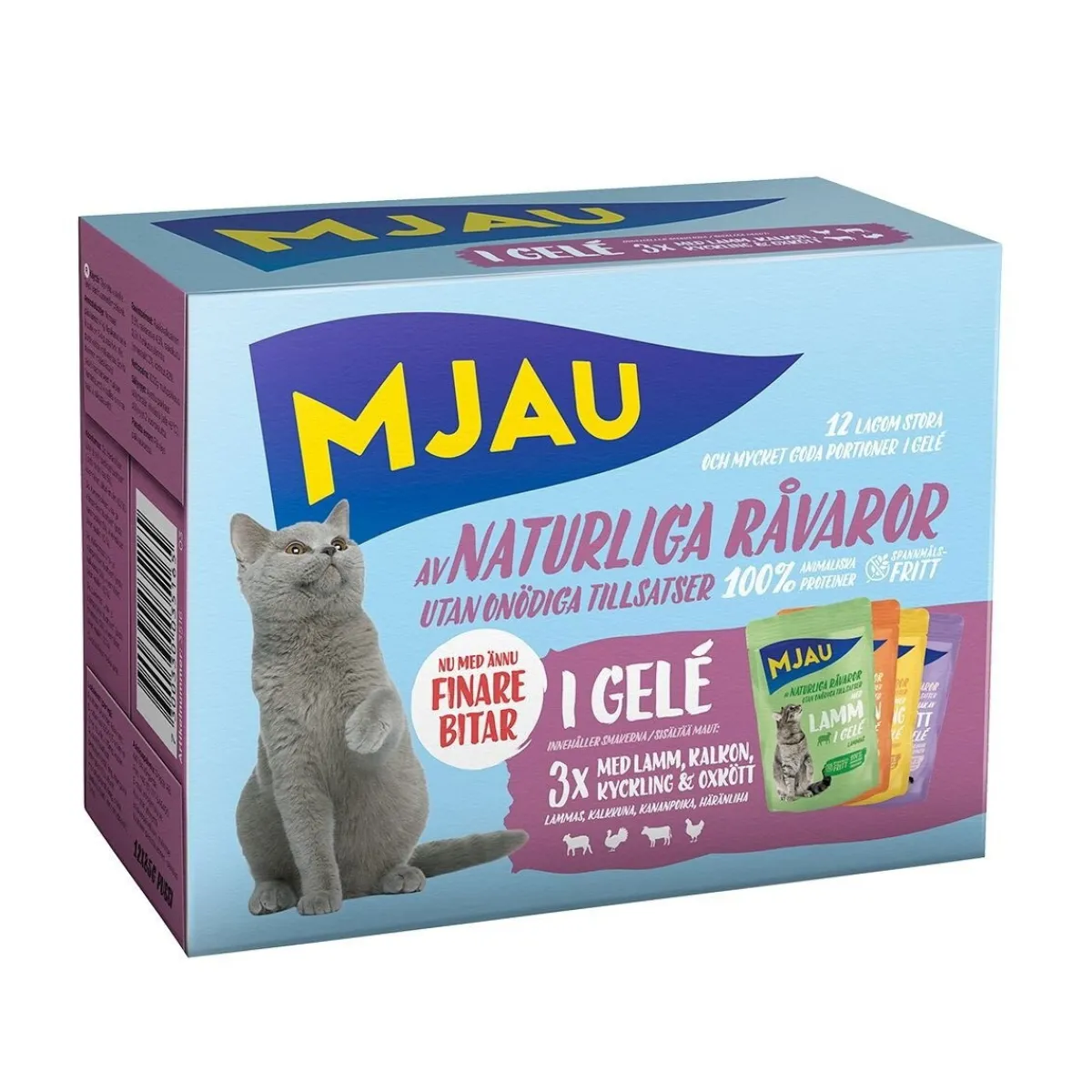 Multipack lihaa hyytelössä 12 x 85 g>Mjau Discount