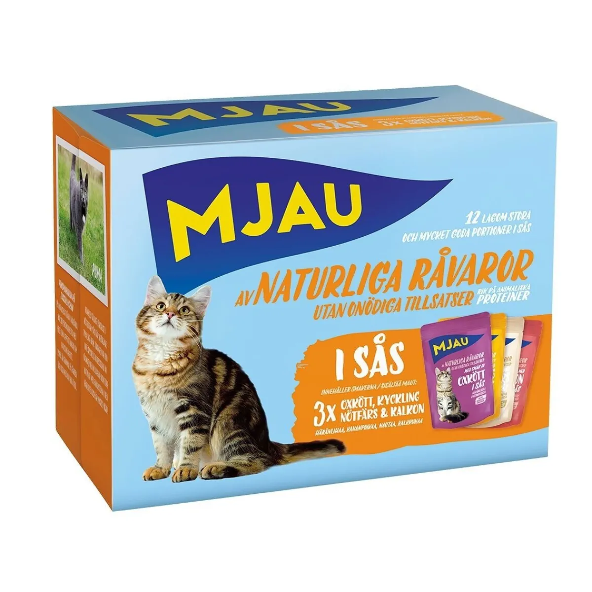 Multipack lihaa kastikkeessa 12 x 85 g>Mjau Hot