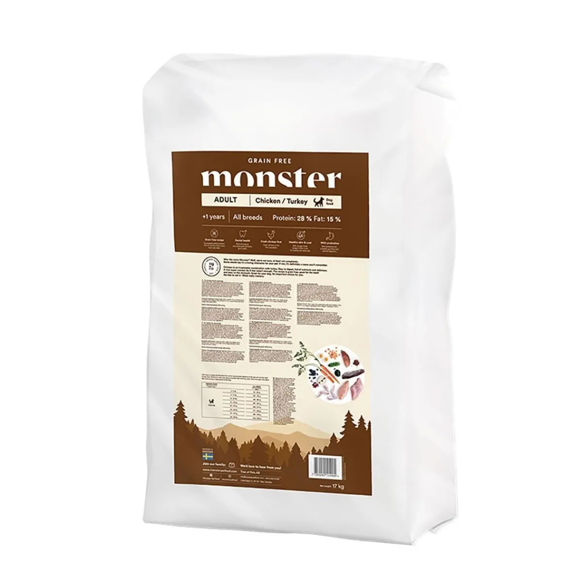 Monster Adult Grain Free Kana&Kalkkuna>Monster Pet Food Clearance