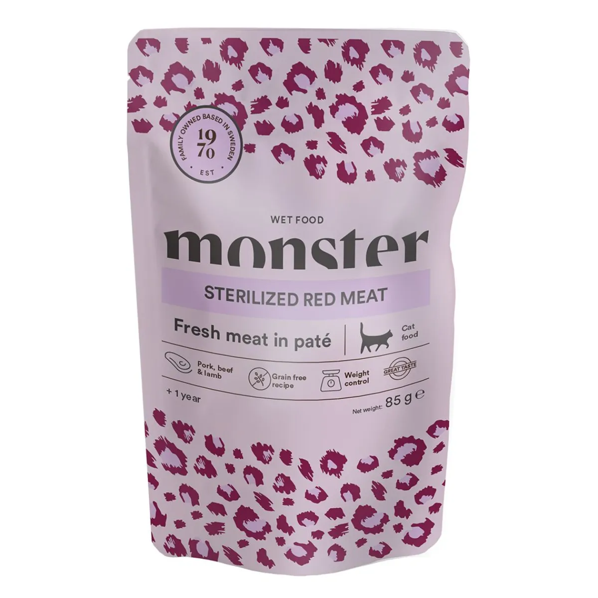 Monster Cat Adult Sterilized Red Meat Patee 85 g>Monster Pet Food
