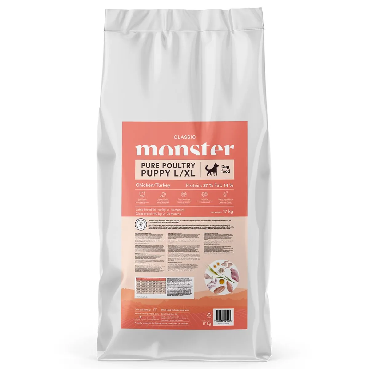 Monster Classic Dog L/XL Puppy Poultry>Monster Pet Food Hot